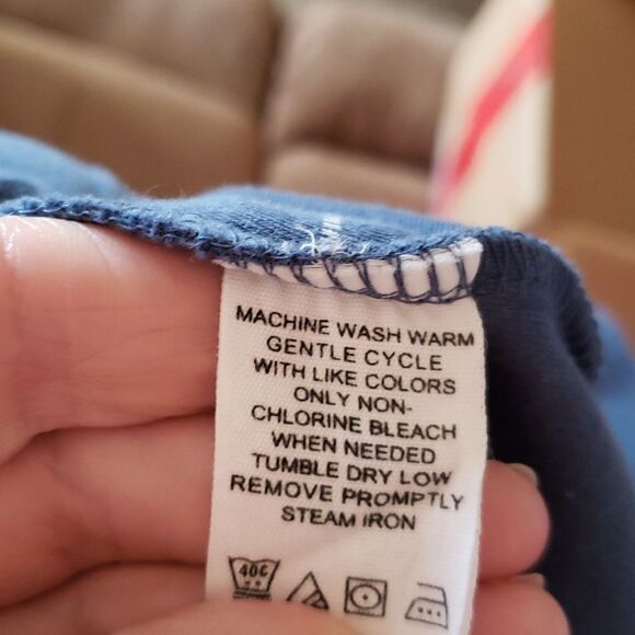 GH Bass & Co Slate Blue Striped Polo Shirt Sz M - Picture 4 of 4